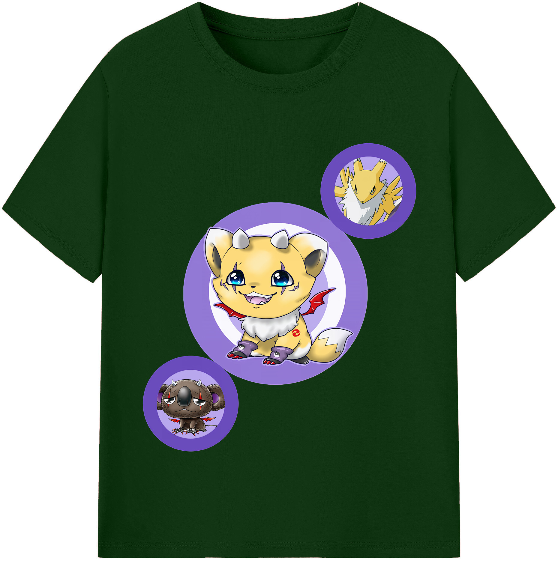 （画像用） Digimon デジタルモンスター/デジモン 綿100％半袖Tシャツ（フロントプリント）